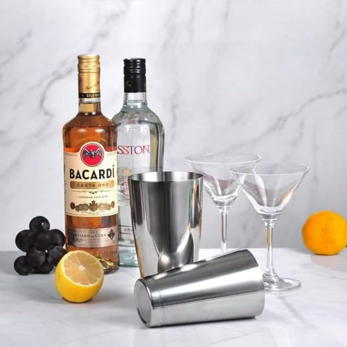 WPHUAW Boston Cocktail Shaker Set - 28 oz & 20 oz Professional Drink Shaker, Stainless Steel Martini Shaker Mixer set for Home Bar, Cocktail Parties & Bartenders