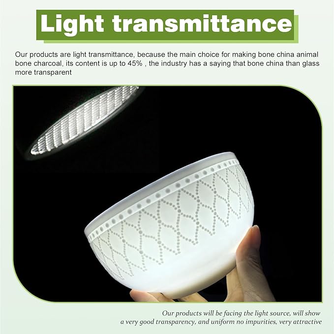 Yoshy 12-Piece White Embossed Mesh Bone China Dinnerware with Lightweight Durable Chip Resistant Design Service for 4