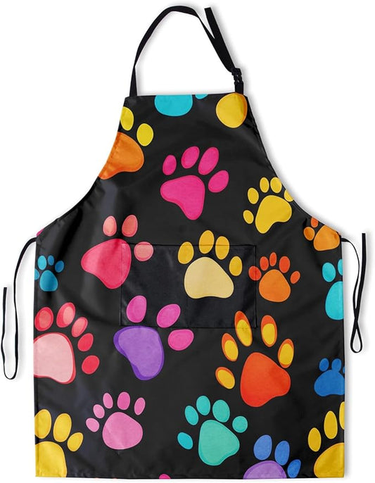 Funny Animal Apron with 2 Pockets Waterproof for Men Women Kitchen Garden Decor