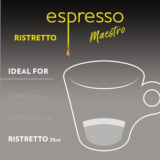 Lavazza Espresso Maestro Ristretto Aluminum Capsules Compatible with Nespresso* Original Machines, Dark Espresso Roast, Arabica and Robusta Blend (60 Capsules)