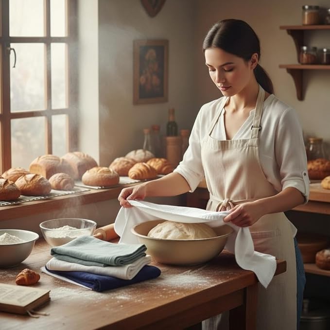 MF Premium White Flour Sack Towels 12-Pack, 28x28 Inch – 100% Cotton Kitchen Tea Towels for Baking, Cleaning, Cooking & Drying – Ultra Soft, Lint-Free, Absorbent & Reusable Dish Cloths