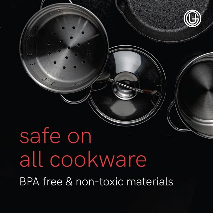 UpGood Silicone Spatula Set 600°F - High Heat Resistant Nonstick, Small and Large Kitchen Spatulas - Flexible BPA Free Professional Grade Cookware - Utensils for Cooking, Baking, Mixing(4 Pcs, Black)