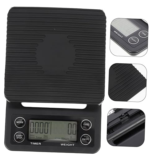 Multifunctional Kitchen Electronic Scale Precision Digital Coffee Timer Counter with Backlight LCD for Brewing and Baking