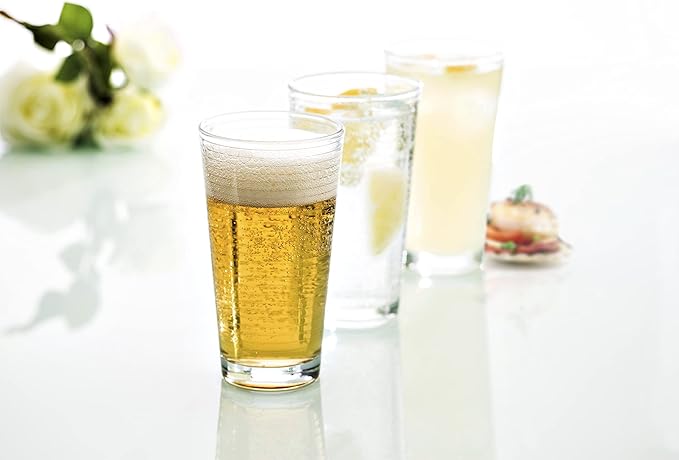 Fortessa Basics Arcade Everyday 12 Pack Set Glassware Great for: Mixed Drinks/Cocktails, Water, Juice, Iced Tea, Soft Drinks., Double Old Fashioned/Rocks, 13 Ounce