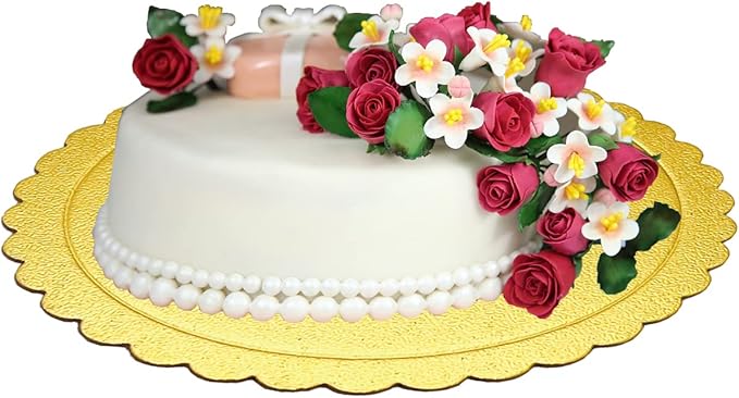 4 Pcs Cake boards, 6, 8, 10 and 12 Inch Cake Base Cardboards, Cake Circle Base for Cake Decorating, Golden