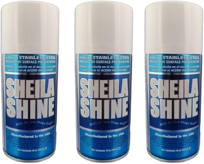 3 x 10oz Stainless Steel Cleaner and Polish - Removes Grease, Fingerprint & Watermark - Kitchen Appliances, Refrigerators, Sinks, Ovens & Grills - Streak Free Shine - Stainless Steel Cleaning Spray
