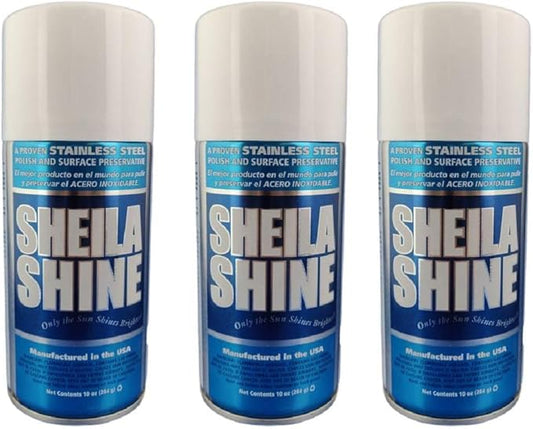 3 x 10oz Stainless Steel Cleaner and Polish - Removes Grease, Fingerprint & Watermark - Kitchen Appliances, Refrigerators, Sinks, Ovens & Grills - Streak Free Shine - Stainless Steel Cleaning Spray