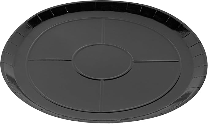 Restaurantware-Eco Pie 18 Inch Paper Pizza Trays, 25 Round Pizza Pans - Oven-Ready, Microwavable, Black Paper Pan For Large-Sized Pizzas, For Baking, Cooking, Bread, Meat, Or Pies