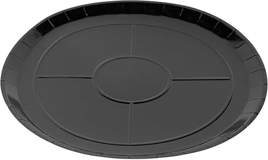 Restaurantware-Eco Pie 18 Inch Paper Pizza Trays, 25 Round Pizza Pans - Oven-Ready, Microwavable, Black Paper Pan For Large-Sized Pizzas, For Baking, Cooking, Bread, Meat, Or Pies