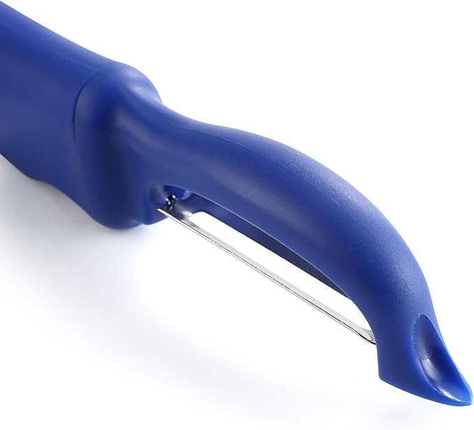 Spring Chef Stainless Steel Swivel Vegetable Peeler for Kitchen, Dishwasher Safe Potato Peelers with Comfortable Handle & Sharp Blades, Great for Apple, Carrot, Veggie, Fruit - Set of 2 - Sapphire