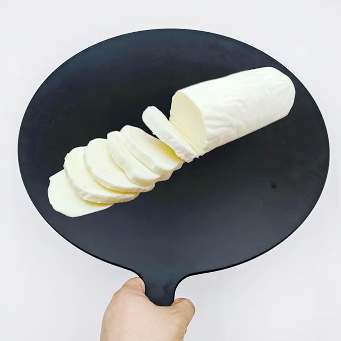 Black Pizza Board 20”X16” Round Pizza Cutting Board Pizza Serving Board For Kitchen Charcuterie Board Wood Fiber