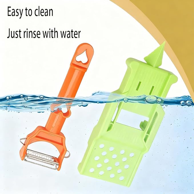 Pelador Multifuncional 2-En-1, Multifunctional Kitchenware Set, Stainless Steel Vegetable Peeler, Fruit and vegetable peeler (1Pcs)