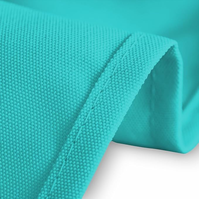 LTC LINENS 5 Pack Turquoise Rectangular Tablecloths 70 x 120 Inches for 6 or 8 Feet Rectangle Banquet Tables with Half-Drop -Stain and Wrinkle Resistant Polyester Cloth Table Covers for Party, Wedding