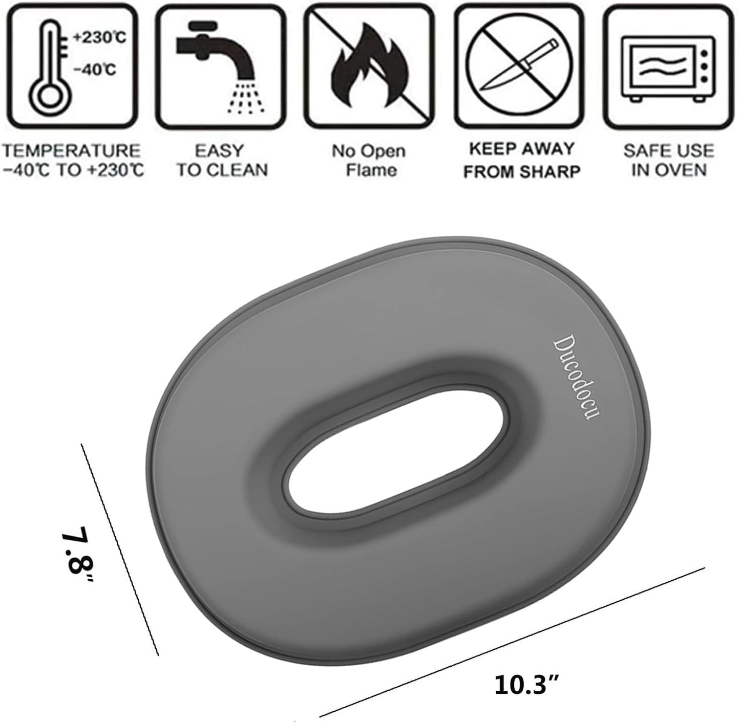 Ducodocu Silicone Cake Pans 3D Large Number Cake Mould Novelty Cake Tins DIY Baking Mold for Birthday Wedding Anniversary 10 inch Number of 0