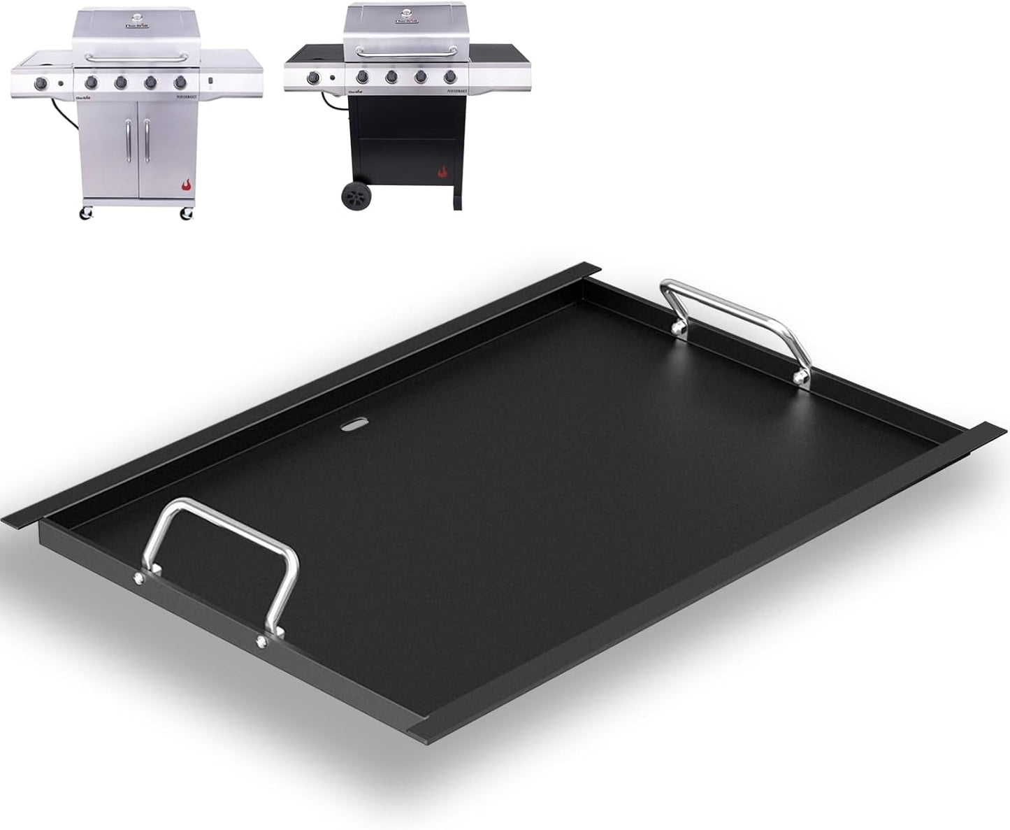 463365021 Full Size Griddle Insert for Charbroil Performance 4 Burner Grill 463365522 463354021 463352521 Parts Carbon Steel Flat Top Griddle Plate for Charbroil G426-0004-W1 G426-0005-W1 17''x 24.6''