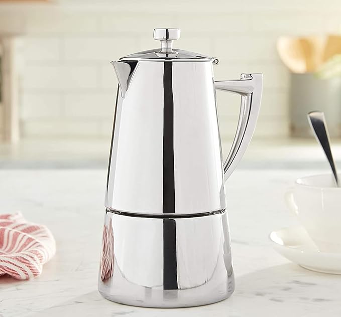 Cuisinox Roma 6-cup Stainless Steel Stovetop Moka Espresso Maker