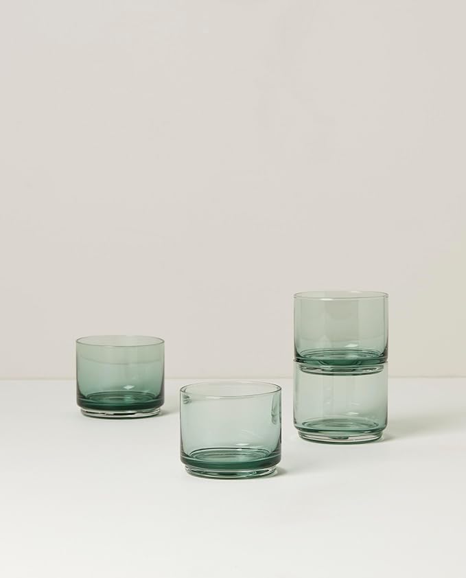 Lenox Tuscany Classics Stackable 4Pc Short Glasses, 1.84, Green