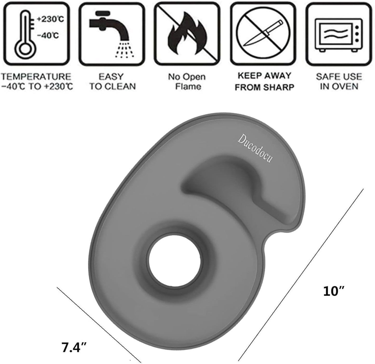 Ducodocu 3D Silicone Cake Pans Large Number Cake Mould Novelty Cake Tins DIY Baking Mold for Birthday Wedding Anniversary 10 inch Number of 6