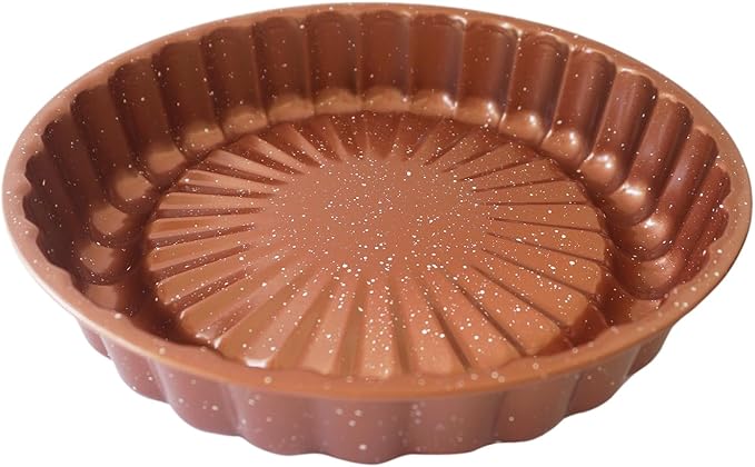 Charlotte Cake Pan 10 Inch, Flower Shaped Charlotte Mold Pan, Carboon Steel Round Cake Molds for Baking, Nonstick Special Bakeware - Gold