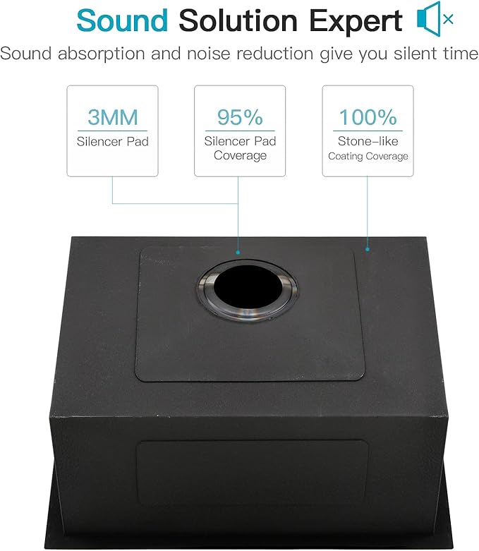 21 Drop In Black Bar Sink, ZDHHT 21 x 18 x 10 Inches 16 Gauge T304 Black Stainless Steel Topmount Small Kitchen Sink Bar Prep Outdoor Sink Basement RV Sink