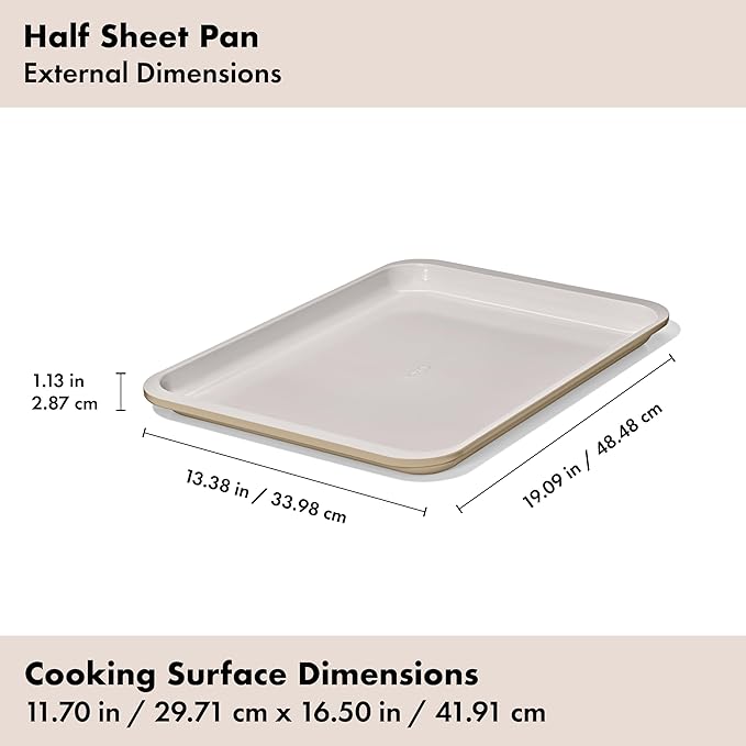 OXO Good Grips Non-Stick Pro Ceramic Coated Metal Bakeware 3-Piece Sheet Pan Set – Biscuit
