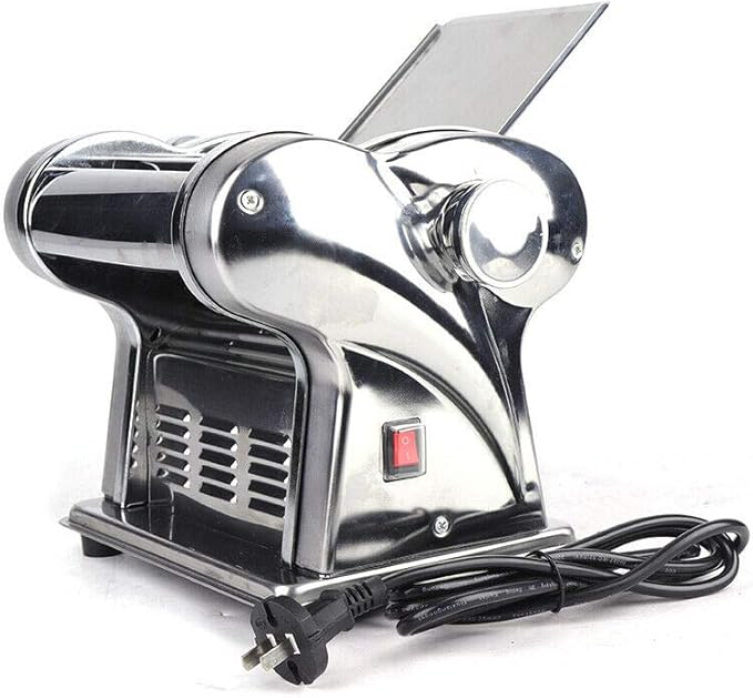 Electric Pasta Maker Machine, 110V 135W Noodle Maker Stainless Steel Pasta Making Machine Automatic Pastry Making Machine Speed Adjustable Noodle Cutting Machine