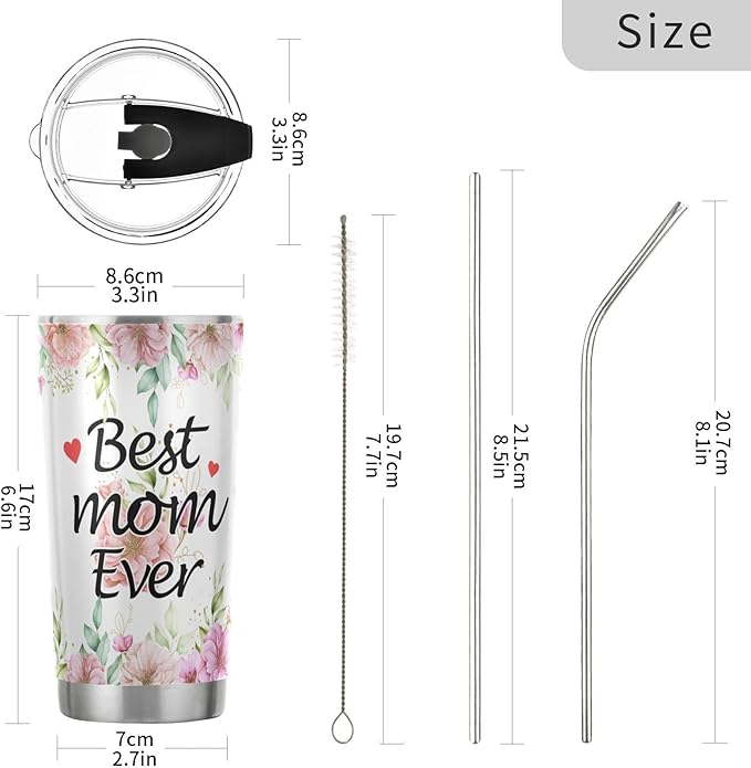 JUDIAN Mom Gifts - 20oz Tumbler Coffee Travel Mug for Mother's Day, Birthday from Daughter Son - Gifts for Women