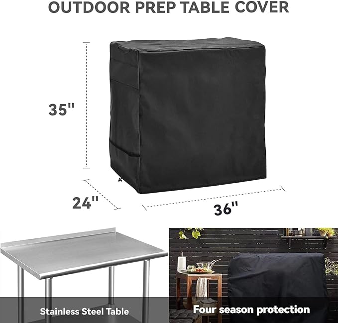 Outdoor Prep Table Cover - Heavy Duty Waterproof Cover for Keter Unity Small Portable Table, Compatible with 36 inch Outdoor Utility Cart and Storage Cabinet