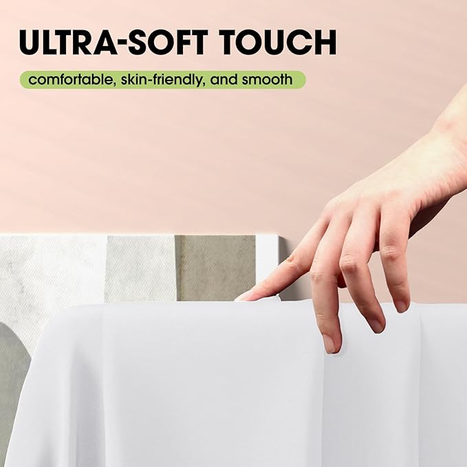 Pureegg Rectangle Table Cloth 60" x 84" – Durable Polyester Tablecloth Offers Reusable & Washable Protection, Ideal for Outdoor Party, Picnic, Wedding, Banquet and Birthday, 6 Pack, White