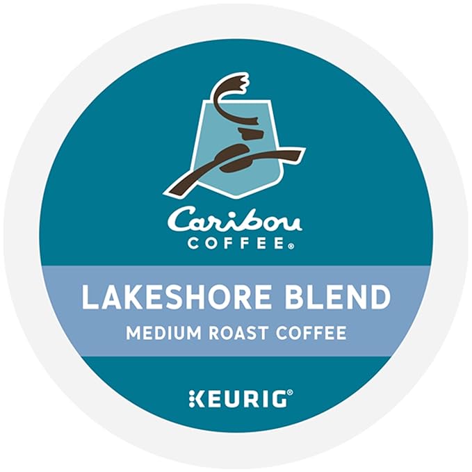 Caribou Coffee Lakeshore Blend Keurig Single-Serve K-Cup Pods, Medium Roast, 24 Count (Pack of 4)