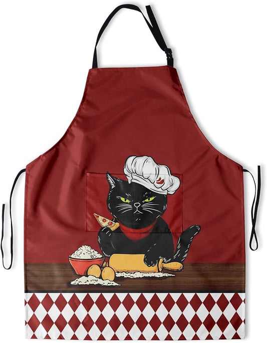 Funny Animal Apron with 2 Pockets Waterproof for Men Women Kitchen Garden Decor