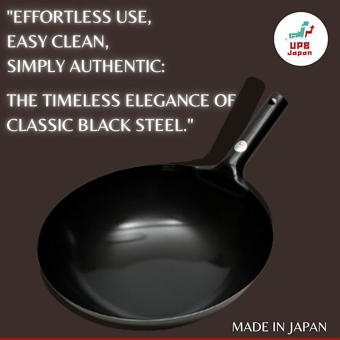 Kanda Iron Beijing Wok - Lightweight and Durable - Perfect for Authentic Japanese Cooking - 11.8 inch 30cm