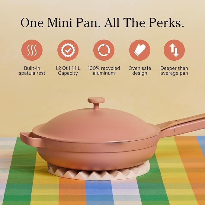 Our Place Mini Home Cook Duo - 8.5" Always Pan & Small Perfect Pot Bundle | Multi-Functional Cookware Set Replaces 18 Pieces | Spice