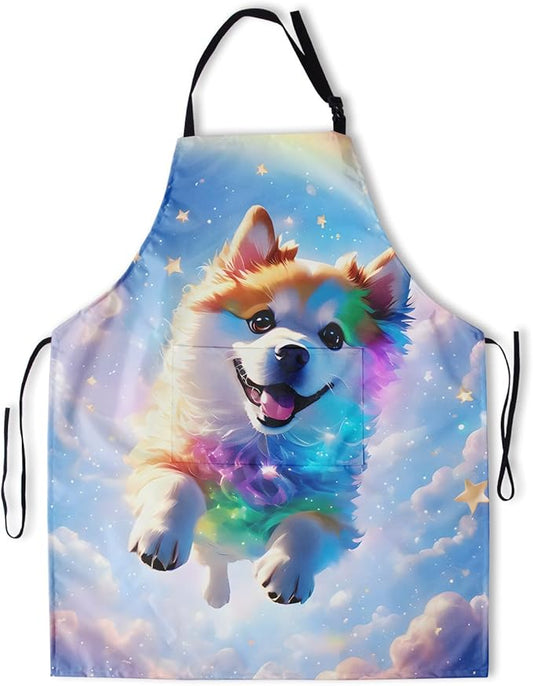 Funny Animal Apron with 2 Pockets Waterproof for Men Women Kitchen Garden Decor
