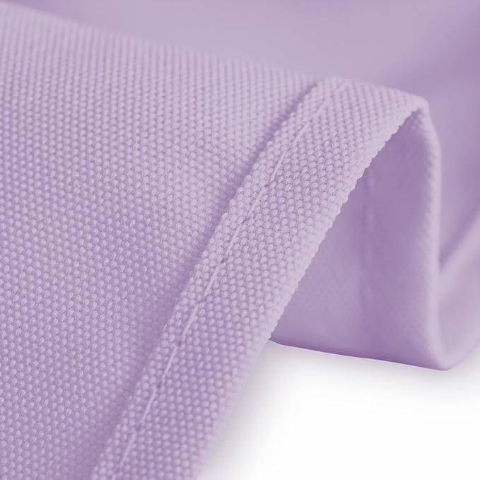 LTC LINENS 10 Pack Lavender Rectangular Tablecloths 60 x 102 Inch for 6 Feet Rectangle Banquet Tables with Half-Drop - Stain and Wrinkle Resistant Polyester Cloth Table Covers for Party, Wedding