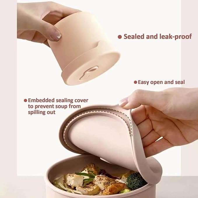 4 Pack 8.5 oz Silicone Food Containers for Kids, Reusable Baby Snack Fruits Container with Lids, Leak Proof Silicone Food Storage Containers Kids Small Lunch Box BPA Free for Daycare School Travel