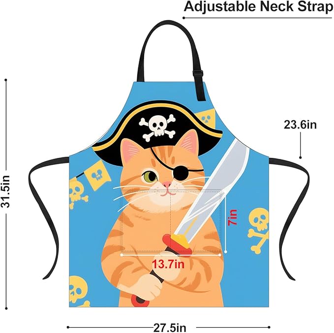 Halloween Apron Home Kitchen Cooking Baking Gardening for Women Men with Pockets waterproof 32x28 inch