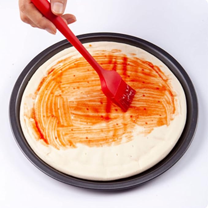 4 pcs Pizza Tool Set Including Pastry Pizza Roller, Pizza Dough Docker that Time-Saving and Dough Cutter and Silicagel Pastry Brush (4 pcs)