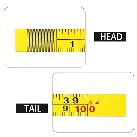 39 Inch Measure Tape with Adhesive Backing, 2 Pack Left to Right Metal Measuring Tape Sticky Measure Tape Double Scale Sticky Tape Measure Workbench Ruler for Woodworking,Saw,Drafting Table (Yellow)