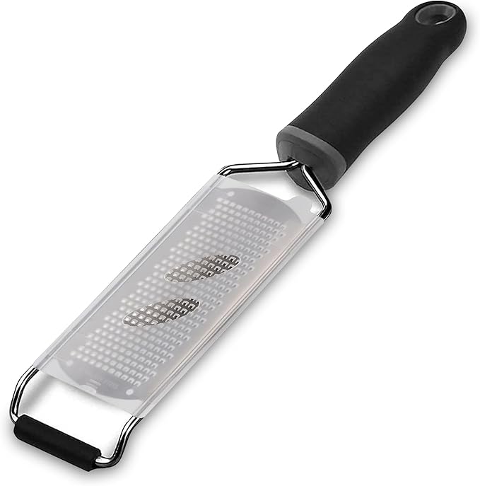 Stainless Steel Ultra Fine Cheese Grater Great for Hard Cheeses, Chocolate, Nutmeg, and Lemon Zest - EJKJ Kitchenware
