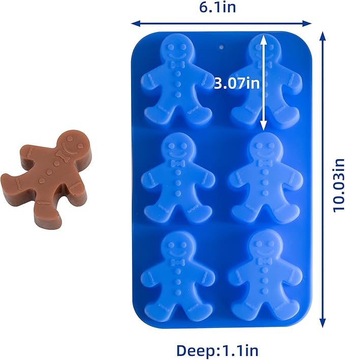 IHOMECOOKER 4PC Large Size Silicone Christmas Baking Mold Set Christmas Tree Snowflakes Snowman Cake Mold,bath bombs,Soap Mold Set