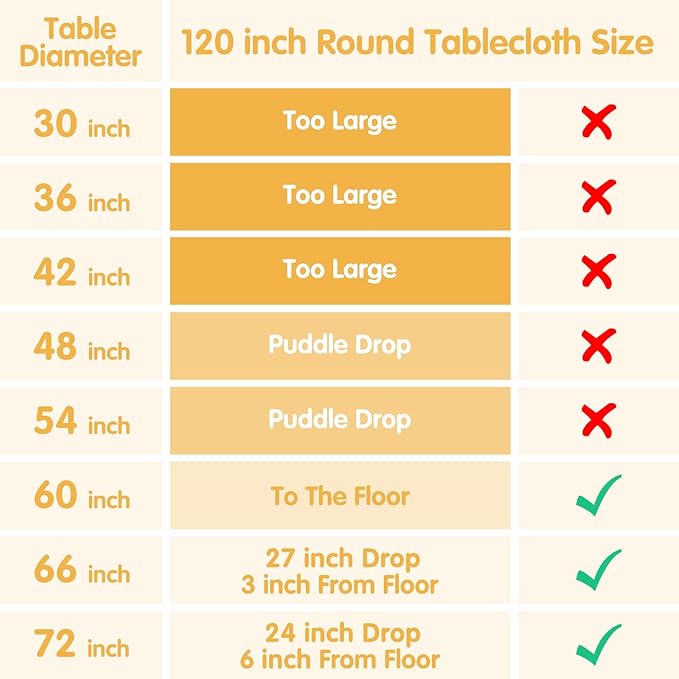 BRILLMAX 6 Pack Ivory Round Tablecloths 120 Inch - Circle Bulk Linen Polyester Fabric Washable Table Cloth Cover for Wedding Reception Banquet Birthday Party Buffet Restaurant