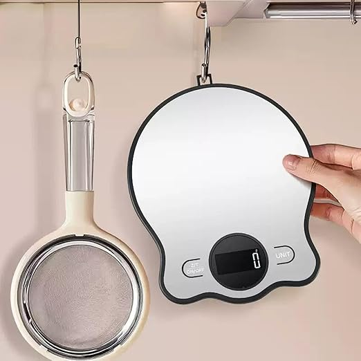 Food Scale,22lbs Digital Kitchen Multifunction Scale, Weight Grams and oz for Cooking Baking,10 Units with Tare Function 1g/0.03oz Precise Graduation, 304 Stainless Steel Unique Cute Shape