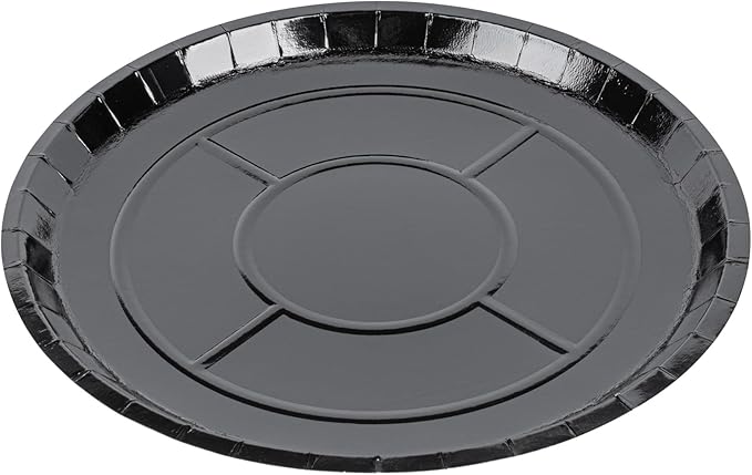 Restaurantware-Eco Pie 12 Inch Paper Pizza Trays, 25 Round Pizza Pans - Oven-Ready, Microwavable, Black Paper Pan For Individual Personal Pizzas, For Baking, Cooking, Bread, Meat, Or Pies