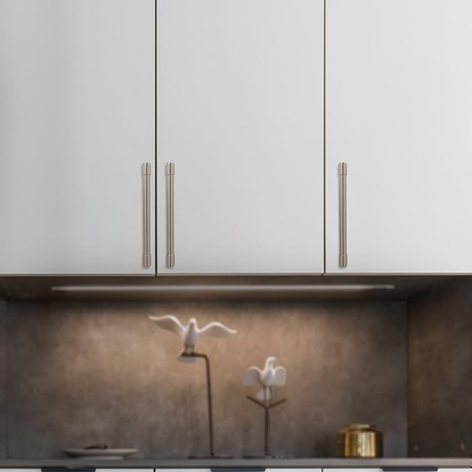 10 Pack Brushed Satin Nickel Cabinet Pulls 7.5 Inch(192mm) Hole Centers Kitchen Cabinet Handles Drawer Pulls