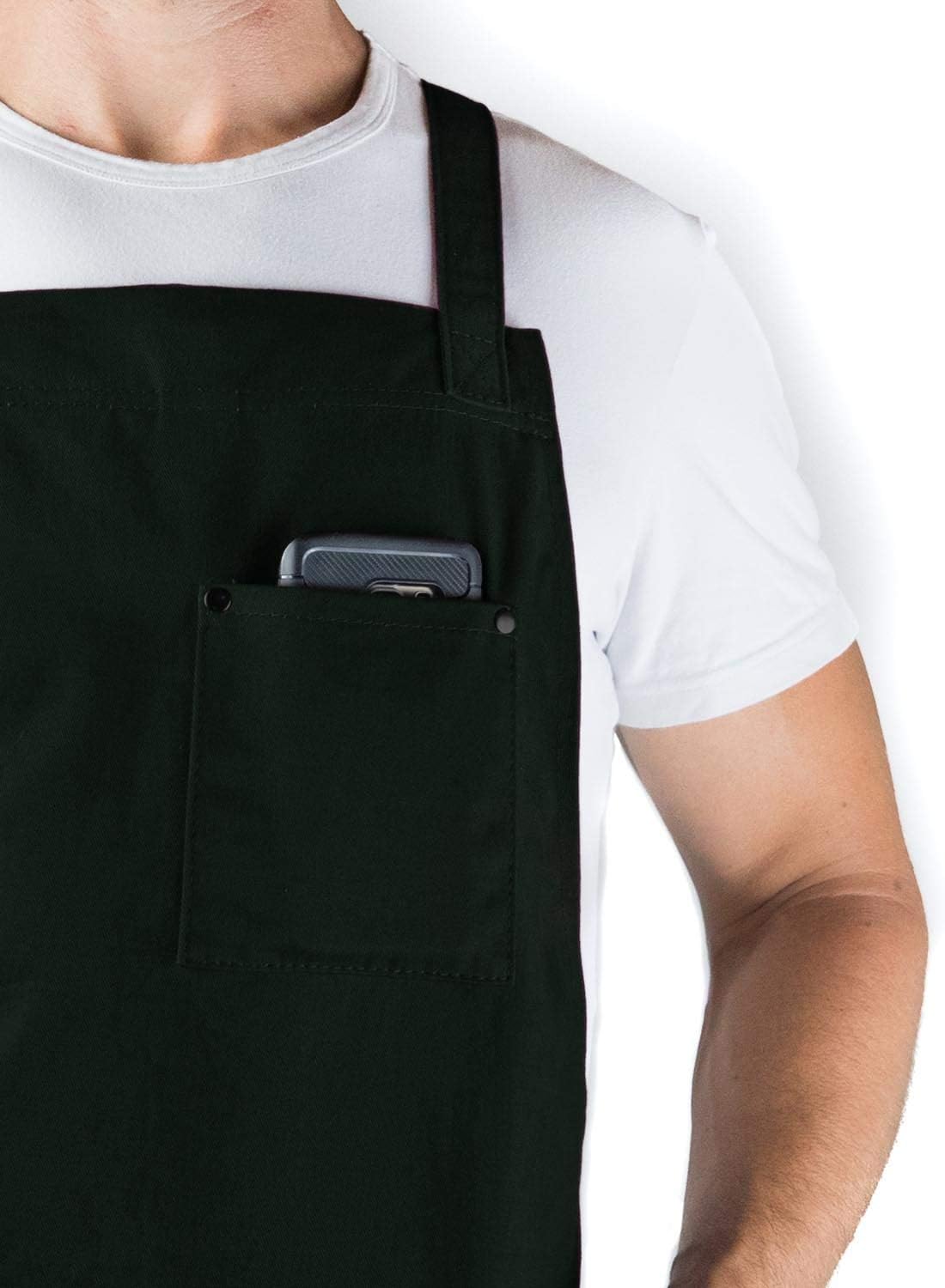 Hudson Durable Goods - Professional Grade Chef Apron for Kitchen, BBQ & Grill
