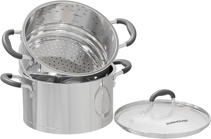 SUNHOUSE Cookware for Cooking (STEAMER POT, 3 Quarts)