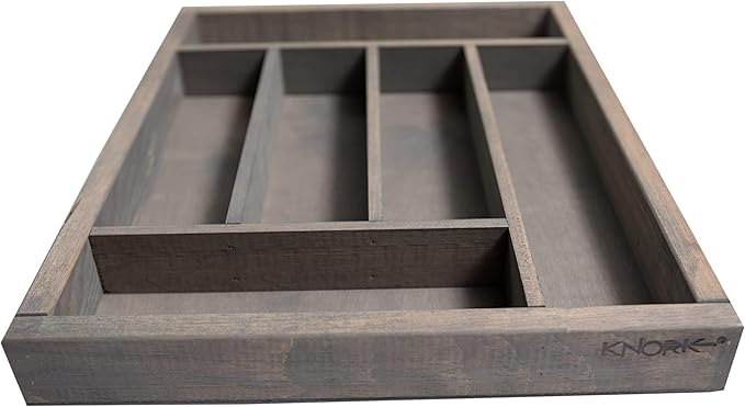 Knork Storage Tray/Flatware Organizer, large, Weathered Gray