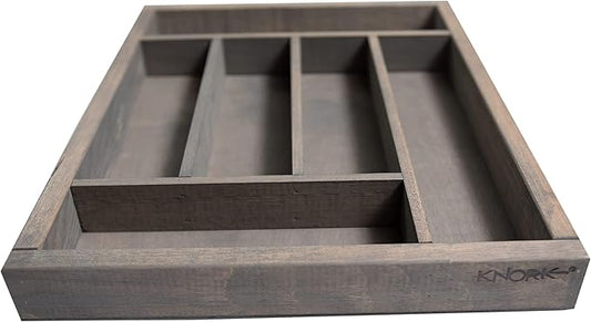 Knork Storage Tray/Flatware Organizer, large, Weathered Gray