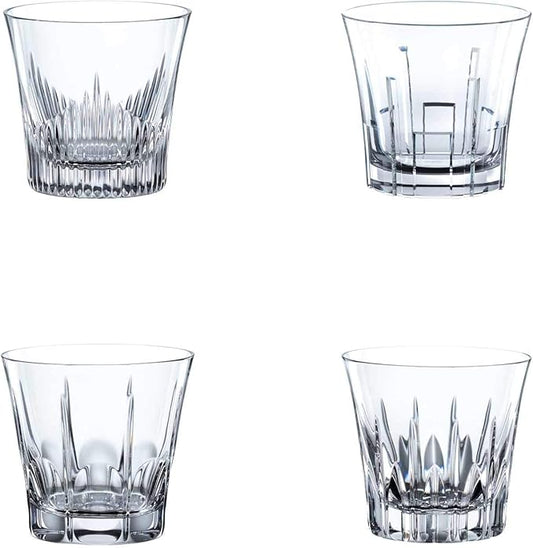 Nachtmann Classix Double Old-Fashioned Glass, Set of 4, 11-Ounce, Lowball Cocktail Glasses European-Made Crystal, Dishwasher Safe, Professional Quality Cocktail Glass Gift Set